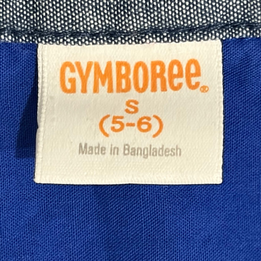 Gymboree Blue and Orange Plaid Button Down Shirt - Picture 3 of 5